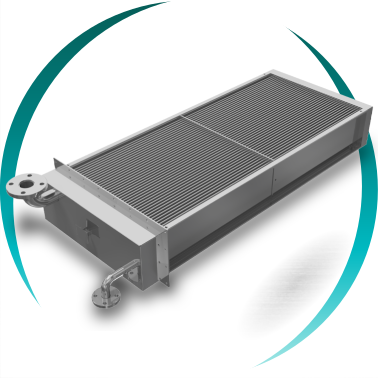Flat tubes heat exchanger for thermal oil