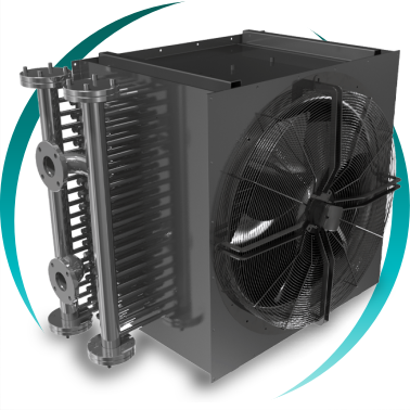 Industrial aerotherm heater with heat exchanger BOIXAC.